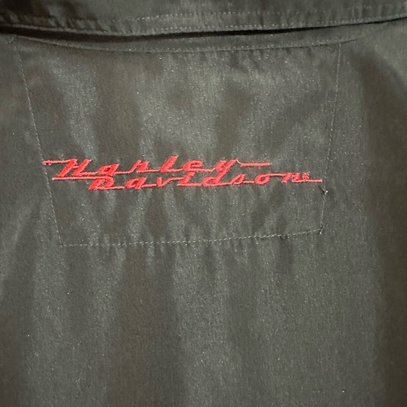 Genuine Harley Davidson Flames Button Down Short Sleeve Shirt 2XL - Picture 4 of 8